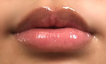 Load image into Gallery viewer, Cloud 9 clear lip gloss worn on lips with lighter skin tone 
